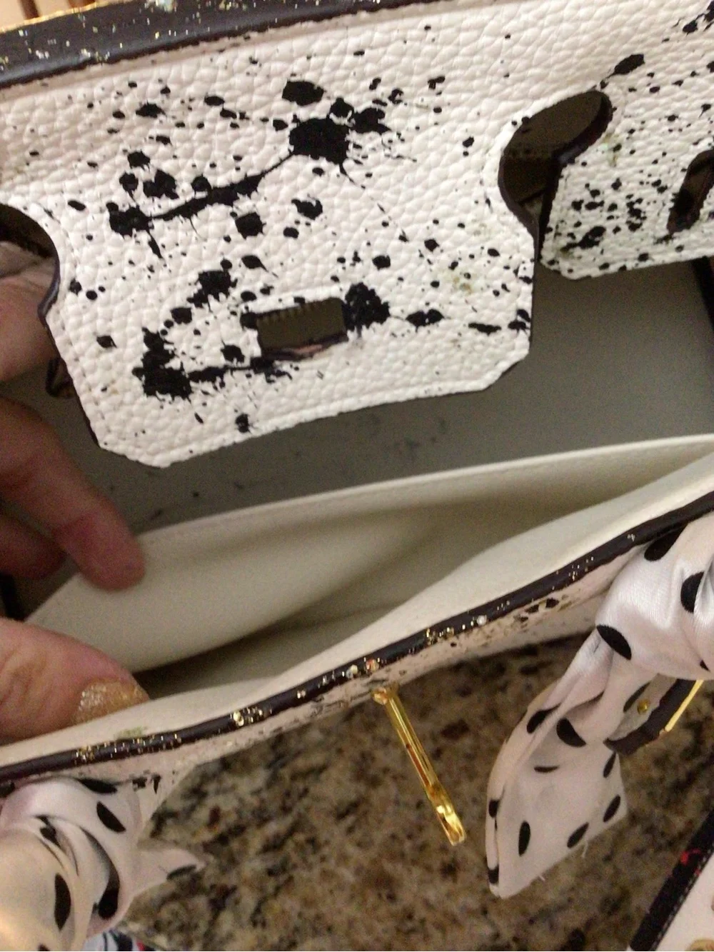 Birkin style Satchel with artist aesthetic Size Medium